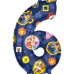 Paw Patrol Number 6 Foil Balloon - 26"