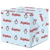 Penguin & Snowflake Christmas Personalised Wrapping Paper- 62 X 100Cm Sheet