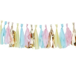 Pick & Mix Pastel & Gold Tassel Garland - 2M