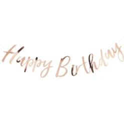 Pick & Mix Rose Gold "Happy Birthday" Paper Banner - 1.8M