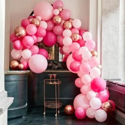 Pink & Rose Gold Large Balloon Arch Diy Kit - 200 Balloons