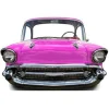 Pink Car Stand-In Cardboard Photo Prop - 151Cm X 105Cm