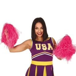 Pink Cheerleading Pom Poms - Standard