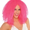 Pink Crimped Wig