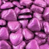 Pink Foil Chocolate Hearts X100