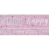Pink 'Happy Birthday' Foil Banner - 2.75M