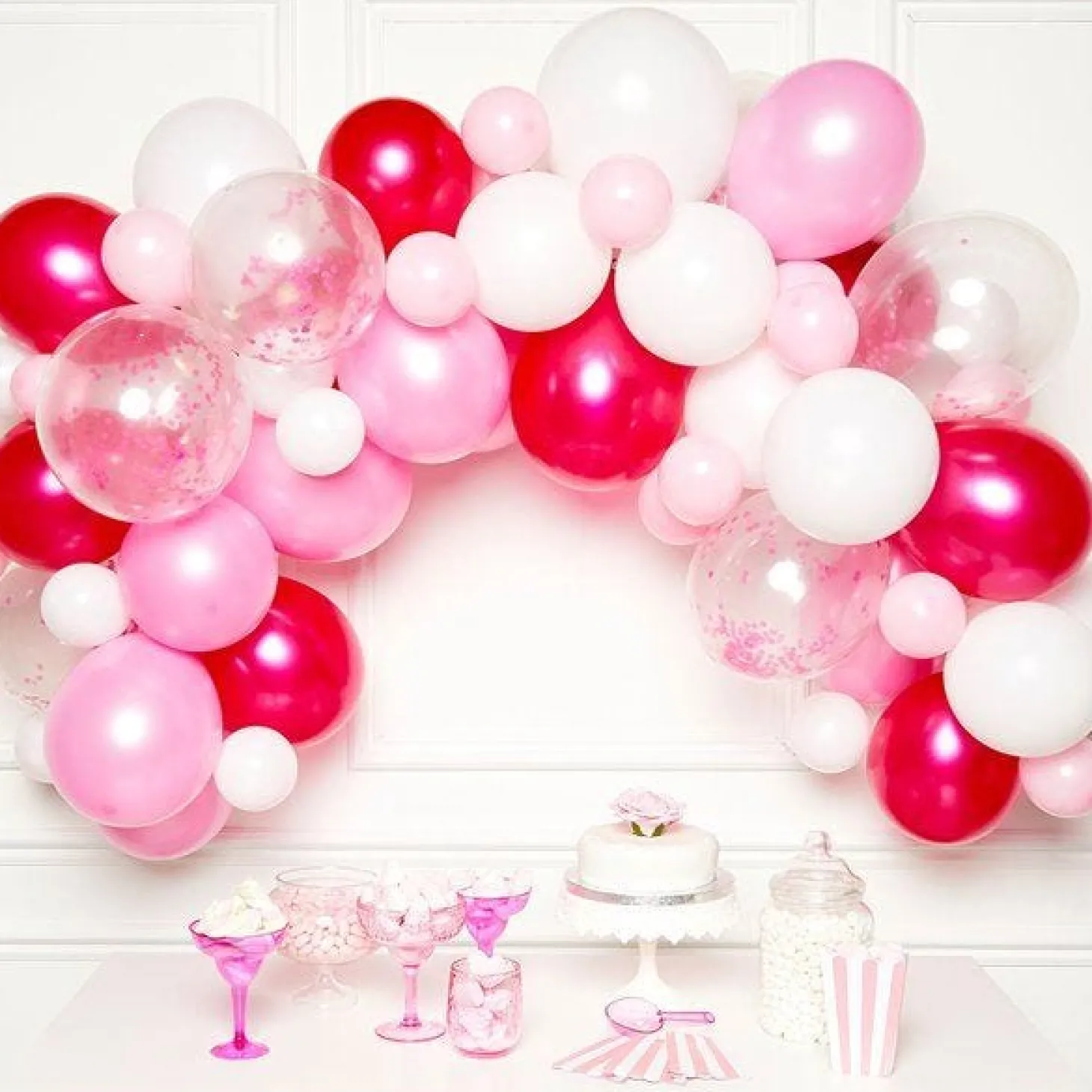 Pink Latex Balloon Arch Garland - 70 Balloons