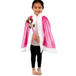 Pink Light Up Cape & Wand - Child