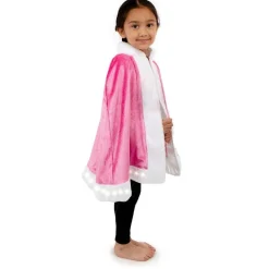 Pink Light Up Cape & Wand - Child