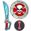 Pirate Cutlass & Shield - 52Cm