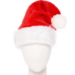 Plush Glitter Santa Hat