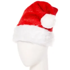 Plush Glitter Santa Hat