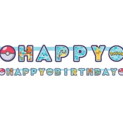 Pokemon 'Happy Birthday' Paper Letter Banner - 2.1M