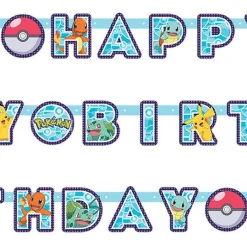 Pokemon 'Happy Birthday' Paper Letter Banner - 2.1M