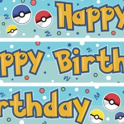 Pokemon Style Paper Banners - 1M (3Pk)