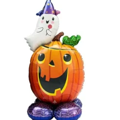 Pumpkin & Ghost Airloonz Balloon - 56"