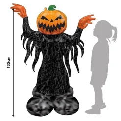 Pumpkin Head Ghost Airloonz Balloon - 53"