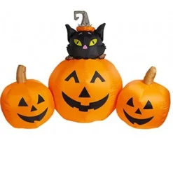 Pumpkins With Black Cat - 1.8M