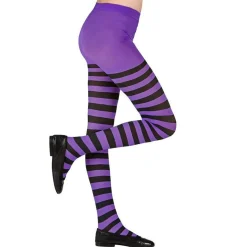 Purple & Black Tights - Child 11-14 Years