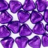 Purple Foil Chocolate Hearts X20