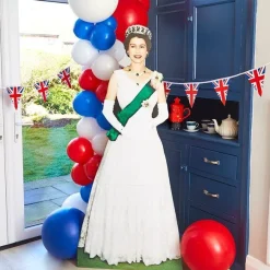 Queen Elizabeth 1954 Coronation Carboard Cutout - 181Cm X 74Cm