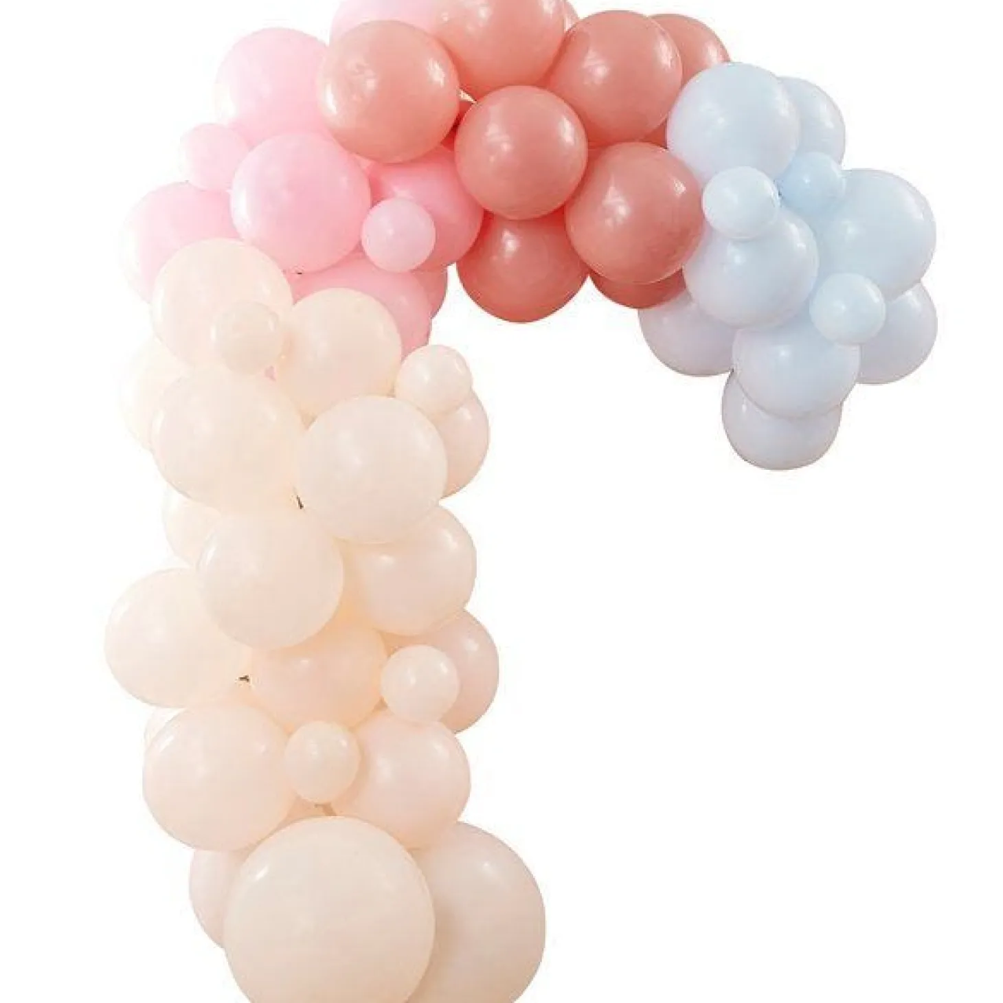 Rainbow Balloon Arch Backdrop - 75 Balloons