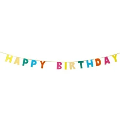 Rainbow Happy Birthday Paper Garland - 3M
