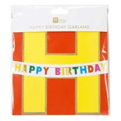 Rainbow Happy Birthday Paper Garland - 3M