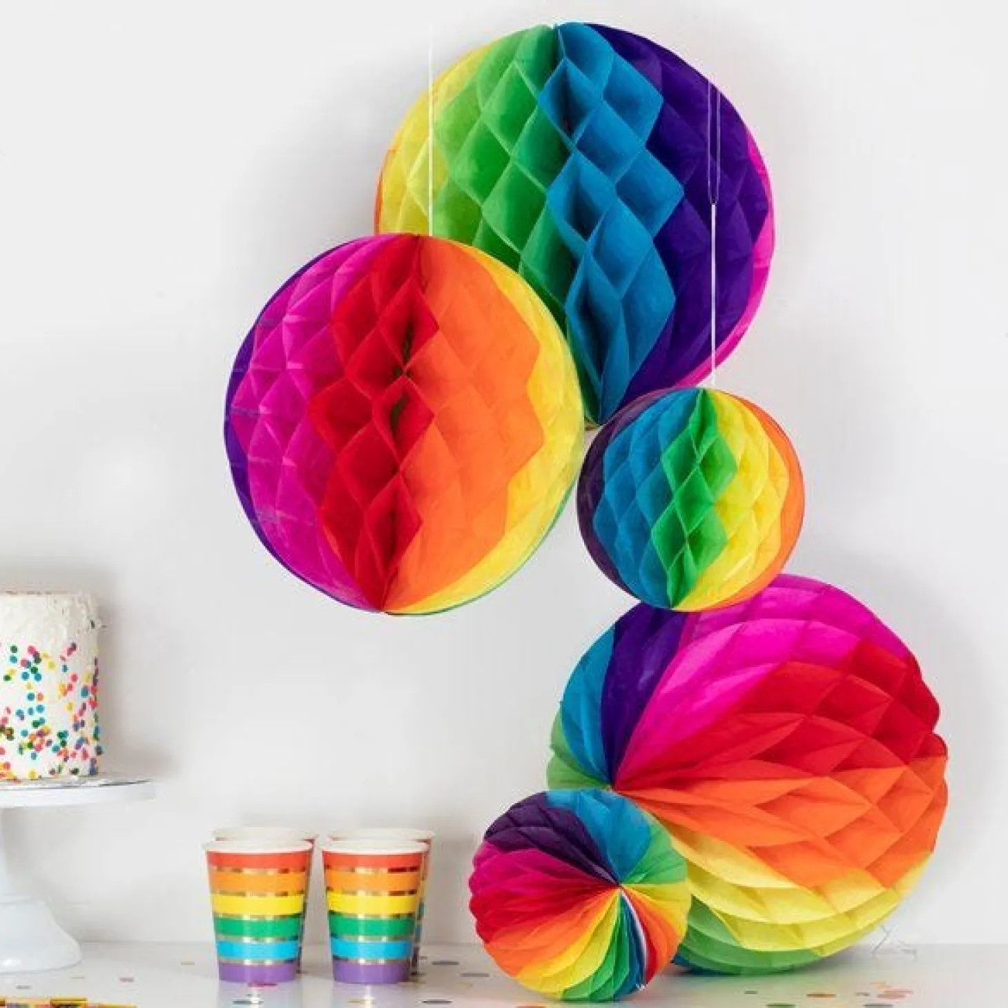 Rainbow Honeycombs (5Pk)