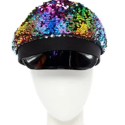 Rainbow Sequin Peak Hat