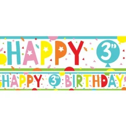 3Rd Birthday Paper Banners - 1M (3Pk)