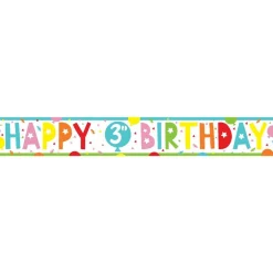 3Rd Birthday Paper Banners - 1M (3Pk)