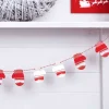 Red & White Festive Mitten Wooden Bunting - 1.5M