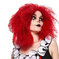 Red Crimped Wig