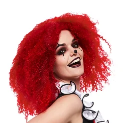 Red Crimped Wig