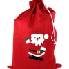 Red Fleece Christmas Santa Sack - 90Cm