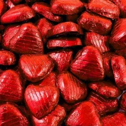 Red Foil Chocolate Hearts - 1Kg