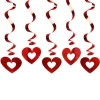 Red Heart Hanging Swirls - 60Cm (5Pk)
