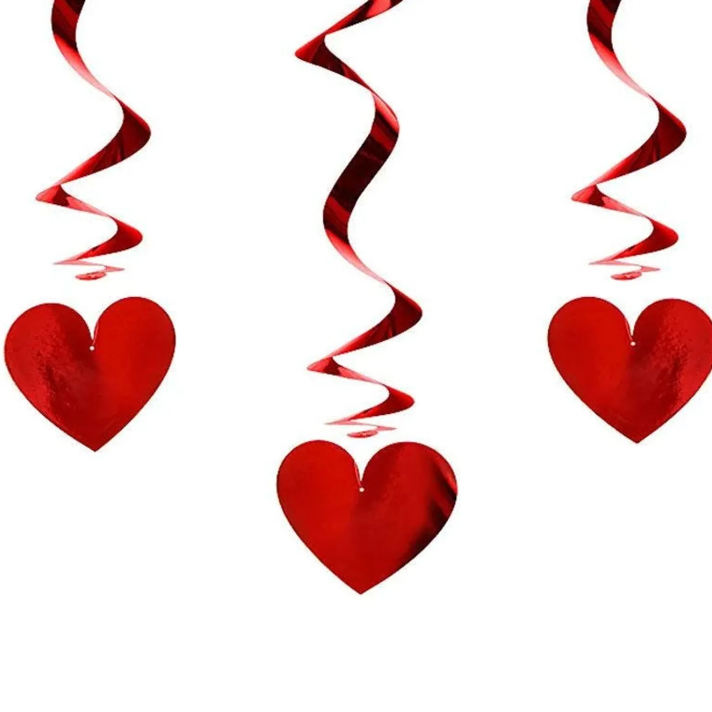 Red Heart Hanging Swirls - 60Cm (3Pk)