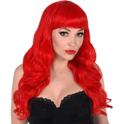 Red Long Curly Wig