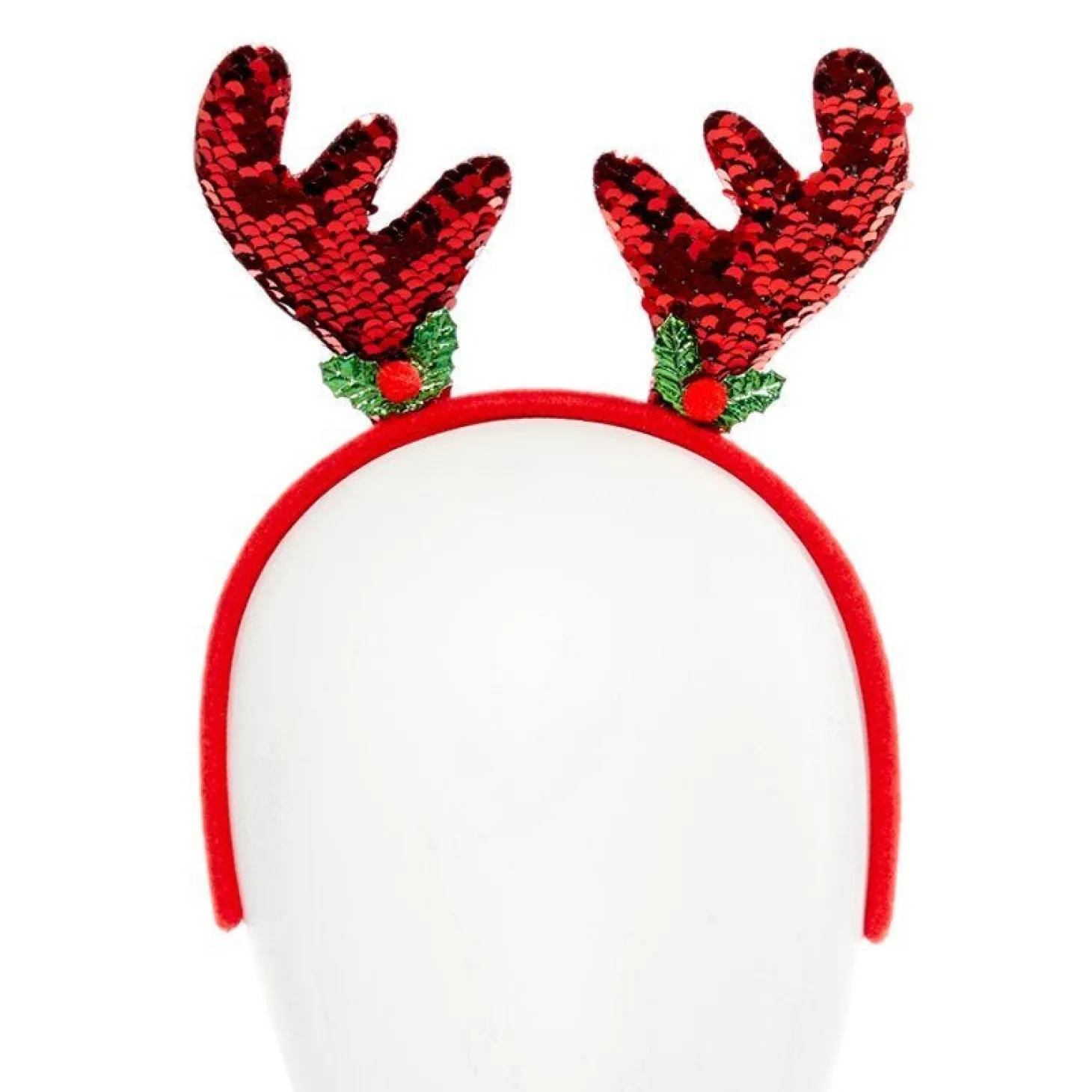 Red Sequin Reindeer Headband