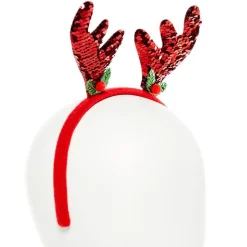 Red Sequin Reindeer Headband