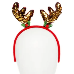 Red Sequin Reindeer Headband