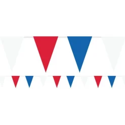 Red, White & Blue Plastic Pennant Bunting - 36M
