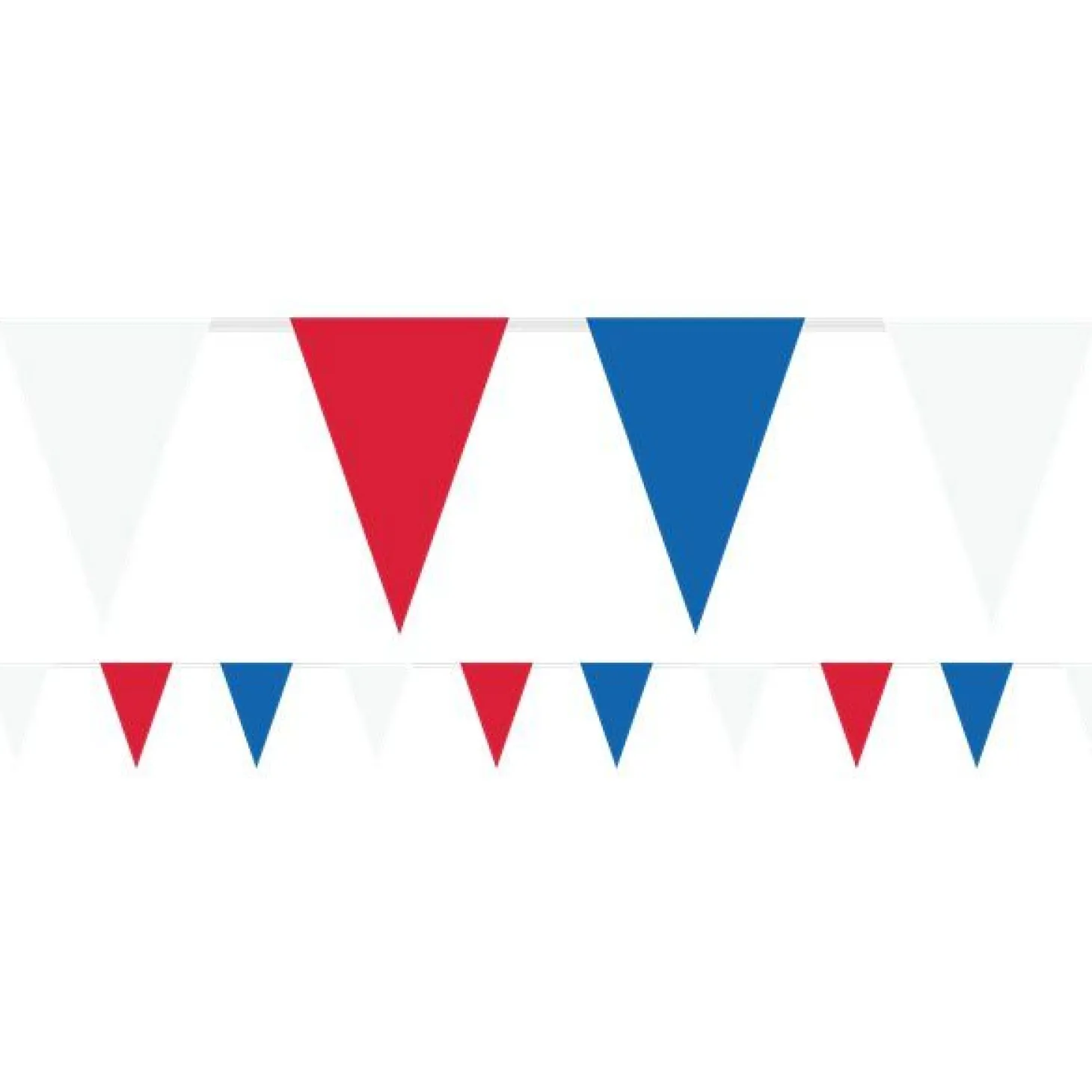 Red, White & Blue Plastic Pennant Bunting - 36M