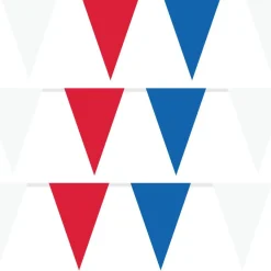 Red, White & Blue Plastic Pennant Bunting - 36M