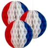 Red, White &Blue Honeycomb Decoration - 16Cm (3Pk)