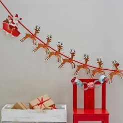 Reindeer & Santa Sleigh Christmas Bunting - 1.8M
