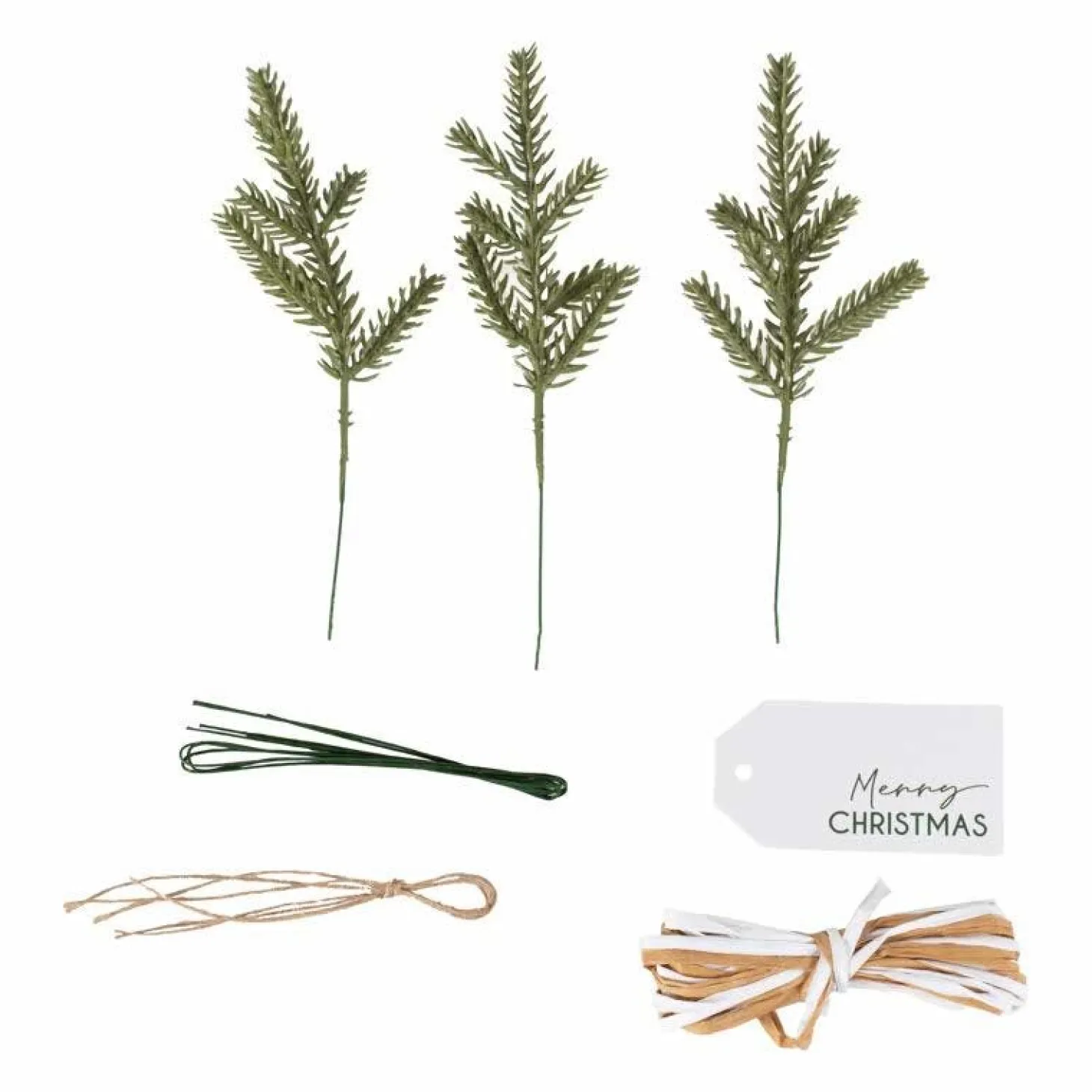 Ribbon, Foliage, Tags & Wooden Present Toppers Set