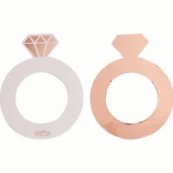 Ring Shaped Rose Gold Foil Drink Markers (10Pk)